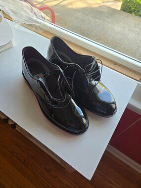 Women's US Military Capps High Gloss Dress Shoes Black Sz 7m